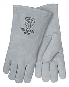 Tillman 1000L 13" Pearl Shoulder Split Cowhide Cotton Lined Stick Welders Gloves, Size Large