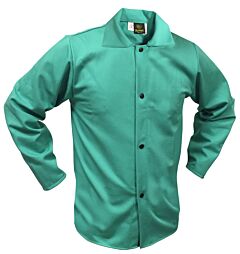 Tillman 62323X Fr7A Fire Resistant Cotton Welding Jacket, 32" Long, Green, Size 3X-Large