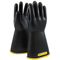 Novax 152-2-14/8.5 Class 2 Rubber Insulating Glove With Straight Cuff, 14" Length, Black, Size 8.5