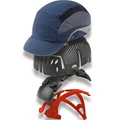 Jsp 282-Aen000-21 Lightweight Baseball Style Bump Cap With Hdpe Protective Liner And Adjustable Back - Brimless, Navy, Size One Size