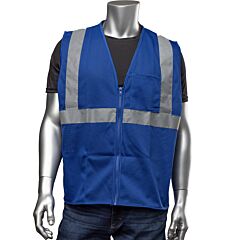 Pip 301-0702Z-Bl/2X Non-Ansi Enhanced Visibility Mesh Vest, Blue, Size 2X-Large