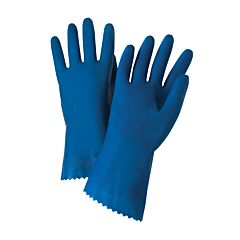 West Chester 52L100/8 Posigrip Unsupported Latex Canner, Unlined With Raised Diamond Grip -18 Mil, Blue, Size 8