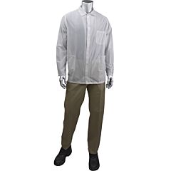 Uniform Technology Br49A-44Wh-2Xl Statstar Short Esd Labcoat, White, Size 2X-Large