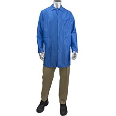 Uniform Technology Br51-47Rb-Xs Statmaster Long Esd Labcoat, Royal, Size X-Small