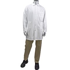 Uniform Technology Br59N-45Wh-2Xl Staticon Long Esd Labcoat, White, Size 2X-Large