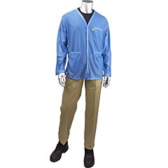 Uniform Technology Br8-42Nb-S Short Esd Sheer Labcoat, Blue, Size Small