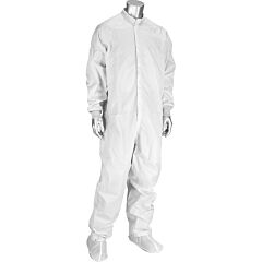 Uniform Technology Cc1245-89Wh-Xl Disctek 2.5 Grid Iso 4, Class 10, Cleanroom / Esd Coverall, White, Size X-Large