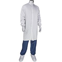 Uniform Technology Cfrzc-89Wh-Xs Disctek 2.5 Grid Iso 4, Class 10, Cleanroom Frock, White, Size X-Small