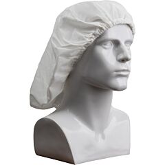 Uniform Technology Chb24-76Wh-O/S Antimicrobial Tricot Bouffant, White, Size One Size