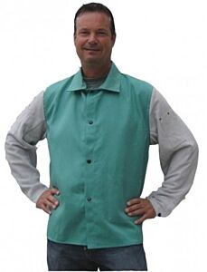 Tillman 9630L Lg 30"Green Jkt With Grey Lth Sleeve