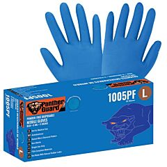 Global Glove Panther-Guard 1005Pf Heavyweight Nitrile, Powder-Free, Blue, 9-Mil, 11-Inch Disposable Gloves, Size 2X-Large