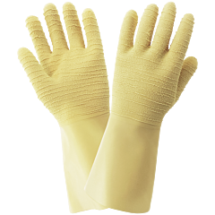 Global Glove Frogwear 190Etc Wrinkle Patterned 22-Mil Unlined Natural Rubber Latex Unsupported Gloves, Cut Level A1, Size 2X-Large