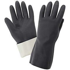 Global Glove Frogwear 230F Premium Black Flock-Lined 30-Mil Neoprene Unsupported Gloves With Honeycomb Pattern Grip, Size Small