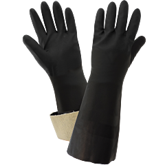 Global Glove Frogwear 245Ct Supported Rough Finished Neoprene Chemical Handling Gloves - Limited Stock, One Size
