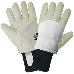 Global Glove 2800Glp Premium Goatskin Leather Latex-Coated Insulated Freezer Gloves, Size Large