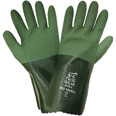 Global Glove Frogwear 282 Mach Finish Double-Coated Nitrile Waterproof Gloves, Size 2X-Large