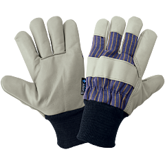 Global Glove 2950Kw Standard-Grade Cowhide Insulated Gloves With Knit Wrist, Size Small