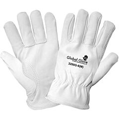 Global Glove 3200G Premium-Grade Goatskin Leather Drivers Style Gloves, Size Large