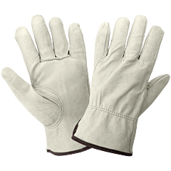 Global Glove 3200P Standard-Grade Grain Pigskin Leather Drivers Gloves, Size X-Large