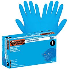 Global Glove Panther-Guard 405Pf Medical-Grade, Powder-Free, Blue Nitrile/Vinyl Blended, 5-Mil, Smooth Finish, 9.5-Inch Disposable Examination Gloves, Size Small