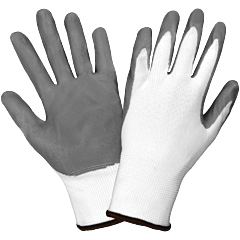 Global Glove 550E Economical Ultra-Light Nitrile Coated Gloves, Size Large