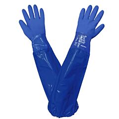 Global Glove Frogwear 8690 Shoulder Length Triple-Coated Pvc Chemical Resistant Gloves, Size X-Large