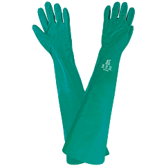 Global Glove Frogwear 8772 Heavyweight Extra-Long Nitrile Supported Gloves, Size Large