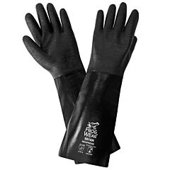 Global Glove Frogwear 9918R Premium Neoprene Rough Etched Finish 18-Inch Chemical Handling Gloves, Cut Level A2, Size One Size
