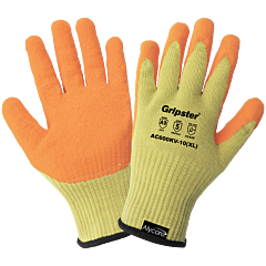 Global Glove Gripster Ac600Kv Cut, Abrasion, Puncture, And Hypodermic Needle Resistant Gloves Made With Alycore® And A Hi-Vis Orange Palm, Cut Level A9/A6, Size Medium