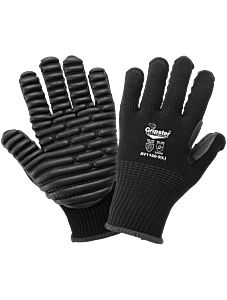 Global Glove Gripster Av1160 Ergonomic Lightweight Gloves With A Patented Anti-Vibration Palm, Size Large