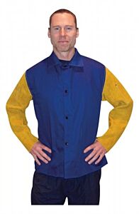 Tillman 9230Xl Fr Blue Jacket W/ Leather Sleeves, Xl