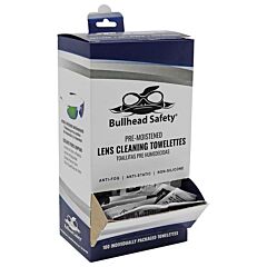 Global Glove Bullhead Safety Bhlc21 Pre-Moistened Lens Cleaning Towelettes Dispenser, One Size