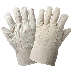 Global Glove C18Bt Economy Hot Mill Double Palm Cotton/Polyester Gloves, Size Men'S