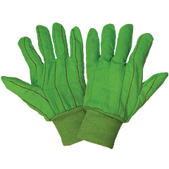 Global Glove C18Grc Premium 18 Oz. Heavyweight Green Cotton Gloves, One Size