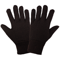 Global Glove C70Bj-W Economy Dark Brown Jersey Gloves, Size Women'S