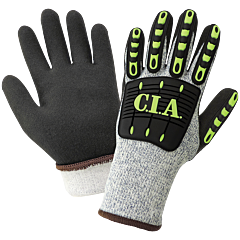 Global Glove Vise Gripster C.I.A. Cia300Int Low Temperature Cut/Impact Resistant Gloves, Cut Level A4, Size Large