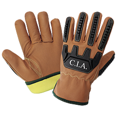 Global Glove Cia3800 Impact, Oil, Water, Cut, And Flame Resistant Goatskin Gloves, Cut Level A5, Size Large