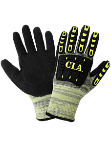 Global Glove Vise Gripster C.I.A. Cia609Mf Cut/Impact Resistant Nitrile Coated Gloves, Cut Level A5, Size 2X-Large