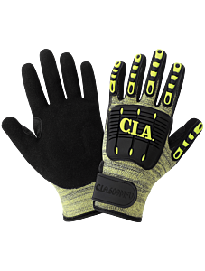 Global Glove Vise Gripster C.I.A. Cia609Mfv Cut/Impact Resistant Nitrile Coated Gloves With Hook-And-Loop Knit Wrist - Limited Stock, Cut Level A5, Size 2X-Large
