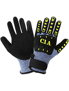 Global Glove Vise Gripster C.I.A. Cia617V Cut, Impact, Puncture, And Abrasion Resistant Nitrile Double-Coated Gloves, Cut Level A5, Size X-Large