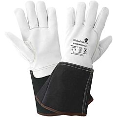 Global Glove Cr100Mtg Cut And Flame Resistant Premium Grain Goatskin Mig/Tig Welding Gloves, Cut Level A5, Size Large