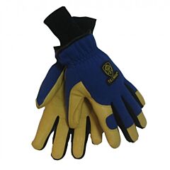 Tillman 1590M Blue, Gold, Black Pigskin And Leather And Nylon, Spandex Thinsulate™ Lined Cold Weather Gloves, Size Medium