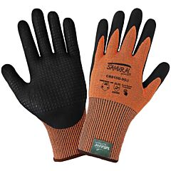 Global Glove Samurai Glove Cr815D Hi-Vis Cut Resistant Coated Touch Screen Gloves Made With 15-Gauge Tuffalene® Platinum, Cut Level A5, Size Large