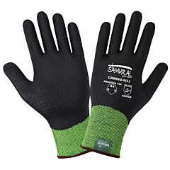 Global Glove Samurai Glove Cr888D Hi-Vis Cut Resistant Fully Coated Gloves Made With 18-Gauge Tuffalene® Platinum, Cut Level A4, Size Small