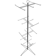 Global Glove Disp1 Floor Display Featuring 24 Hooks On Rotating Sides, One Size