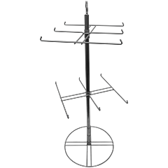 Global Glove Disp2 Floor Display Featuring 12 Hooks On Rotating Sides, One Size