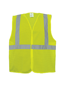 Global Glove Frogwear Glo-001Ve Hi-Vis Lightweight Mesh Polyester Safety Vest, Class 2, Size 3X-Large