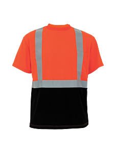 Global Glove Frogwear Glo-005B Self-Wicking Polyester Short-Sleeved Shirt, Class 2, Size 2X-Large
