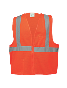 Global Glove Frogwear Glo-006 Lightweight Mesh Polyester Safety Vest, Class 2, Size 3X-Large