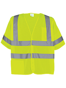Global Glove Frogwear Glo-011Ba Lightweight Mesh Polyester Breakaway Safety Vest, Class 3, Size 5X-Large